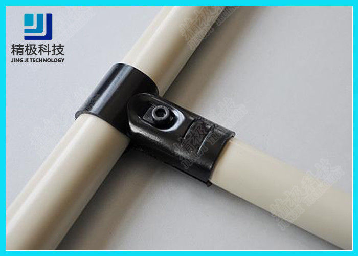 Giunto regolabile del metallo per lo scaffale di tubo, raccordo per tubi nero T tipo HJ-1 di spessore 23mm