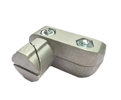 Connettore per tubo in alluminio argentato che supporta il giunto a gomito flessibile fisso ADC12