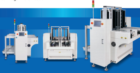 qualità SMT Serie PCB trasportatore/doppia rivista scaricatore Dimensione di confine 1475x1475x1220mm PCB altezza 900±20mm fabbrica